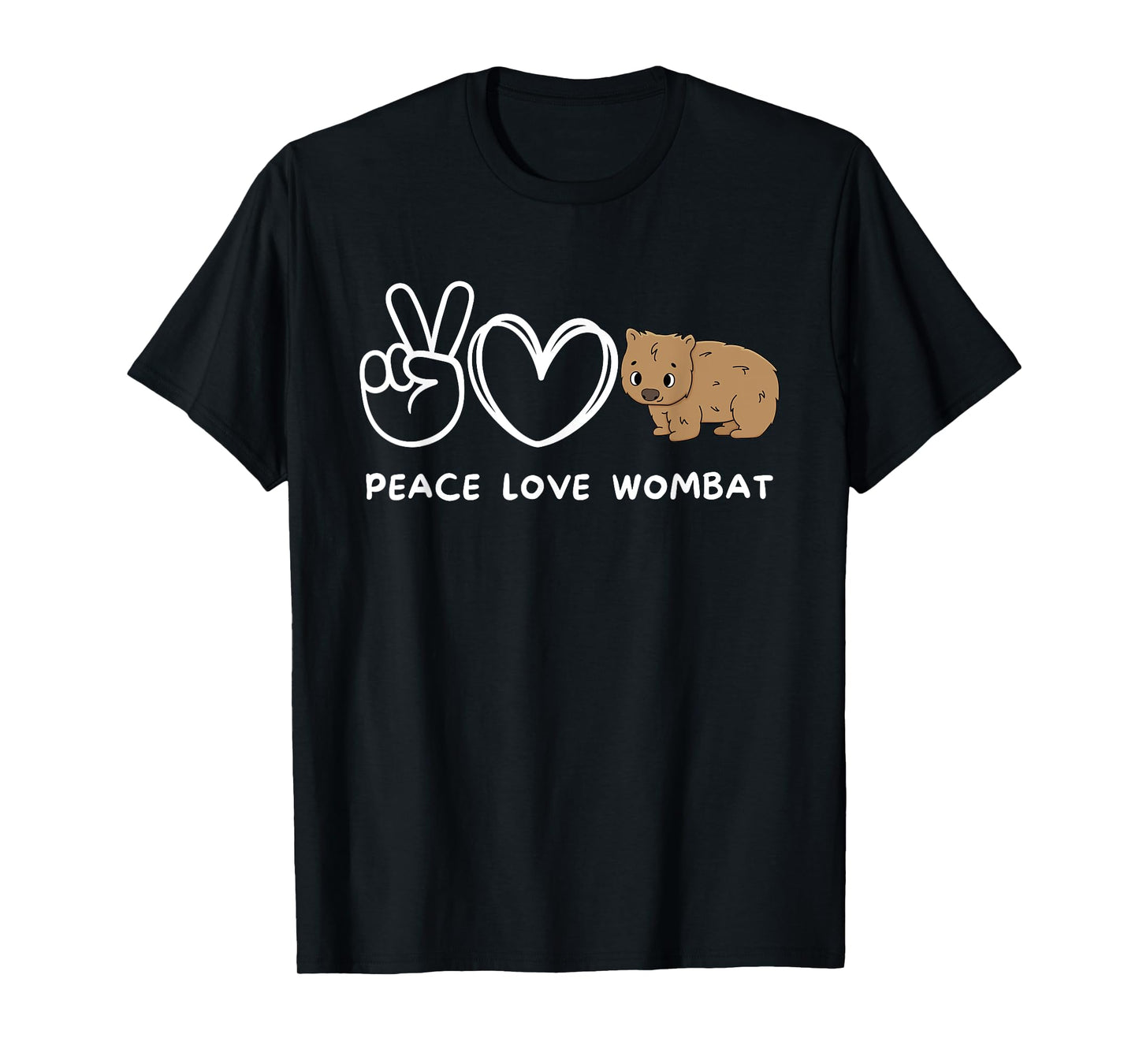 Peace, Love Wombat Retro Wombat Lover Animals Lover T-Shirt