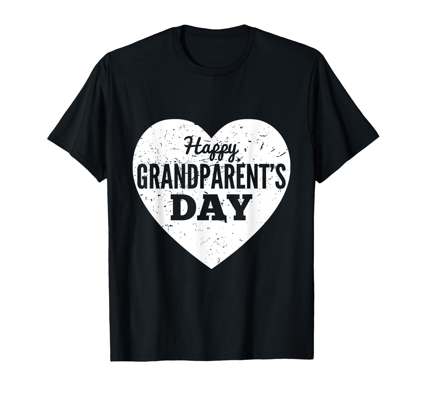 Heart Happy Grand Parents Day Grandma Grandpa T-Shirt