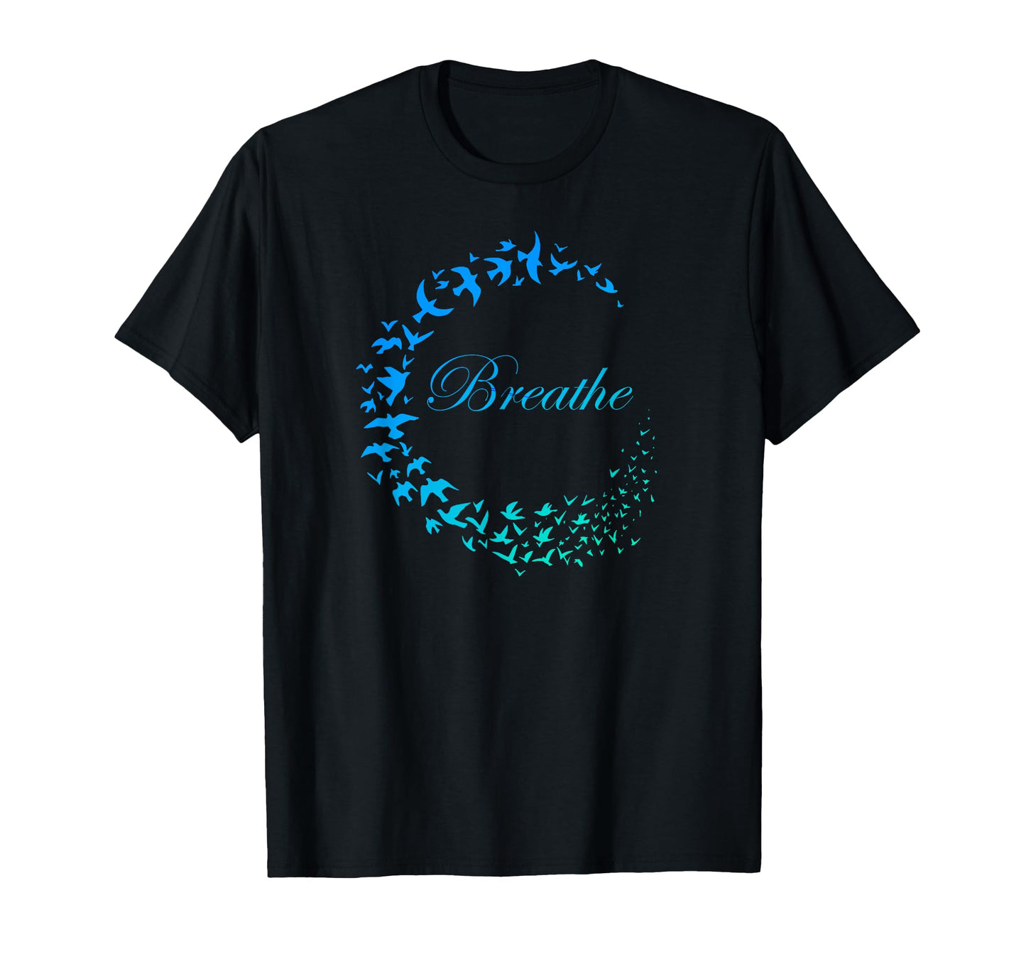 Breathe Inhale Exhale Take Breath Birds Design T-Shirt