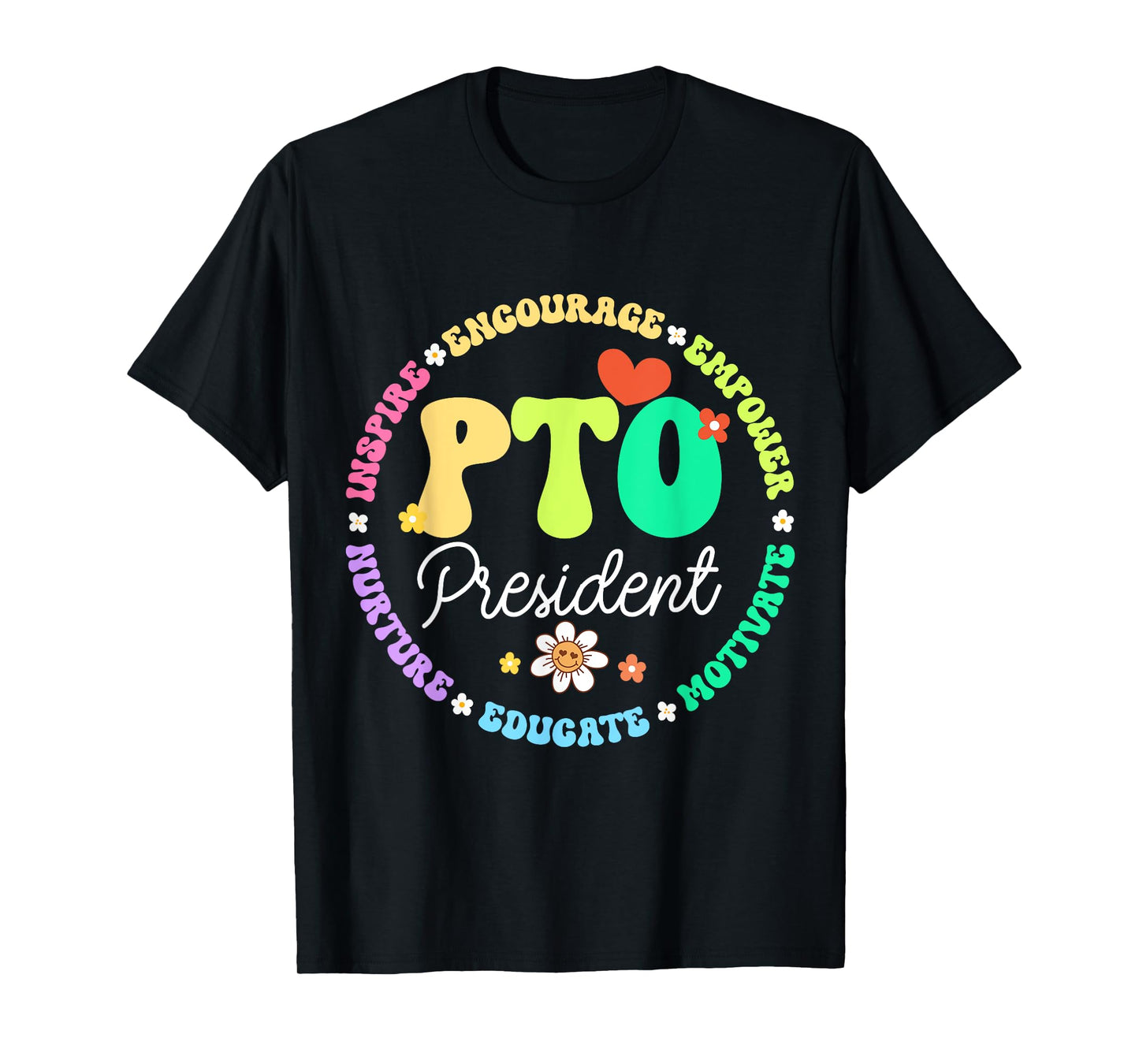 PTO President Back to School Matching Group Parent Teacher T-Shirt