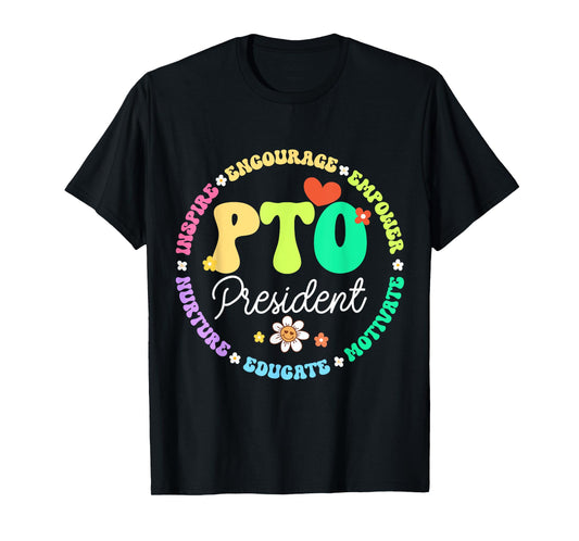 PTO President Back to School Matching Group Parent Teacher T-Shirt