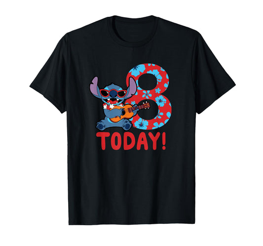 Disney Lilo & Stitch Tropical Birthday 8 Years Old Today T-Shirt