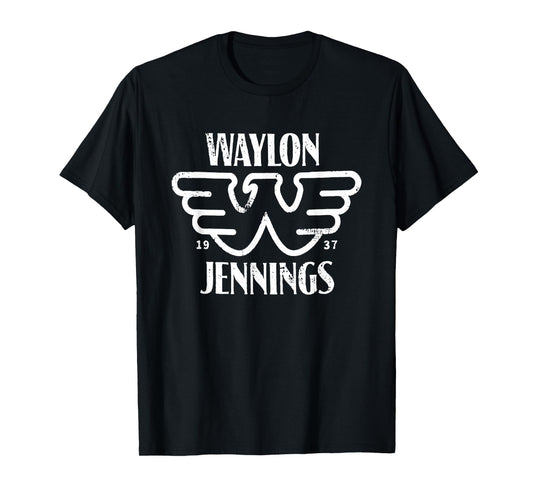 Waylon Jennings - Official Merchandise - Flying W Vintage T-Shirt