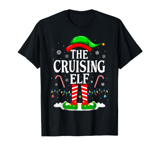The Cruising Elf Xmas Funny Matching Family Cruise Christmas T-Shirt