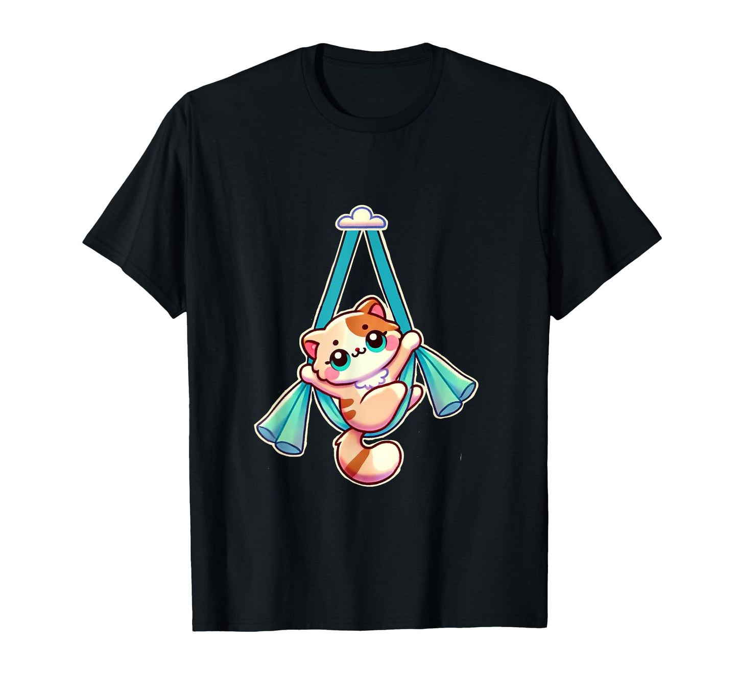 AD Designs Hang In There Aerial Kitty Aerialist Cat Silks T-Shirt