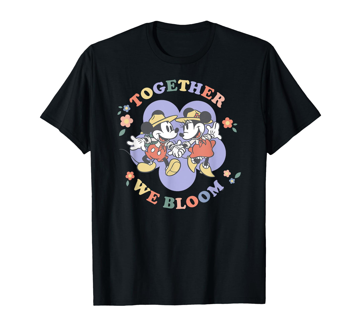 Disney Mickey and Minnie Mouse Together We Bloom Springtime T-Shirt