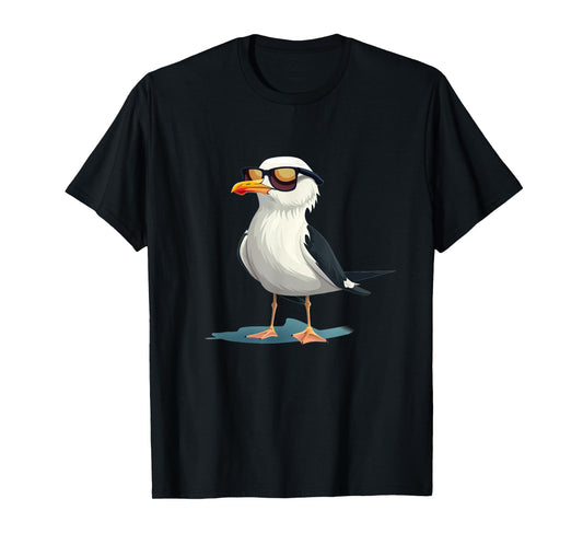 Seagull with Sunglasses Costume for Summer and Seabirds Men Women Kids T-Shirt
