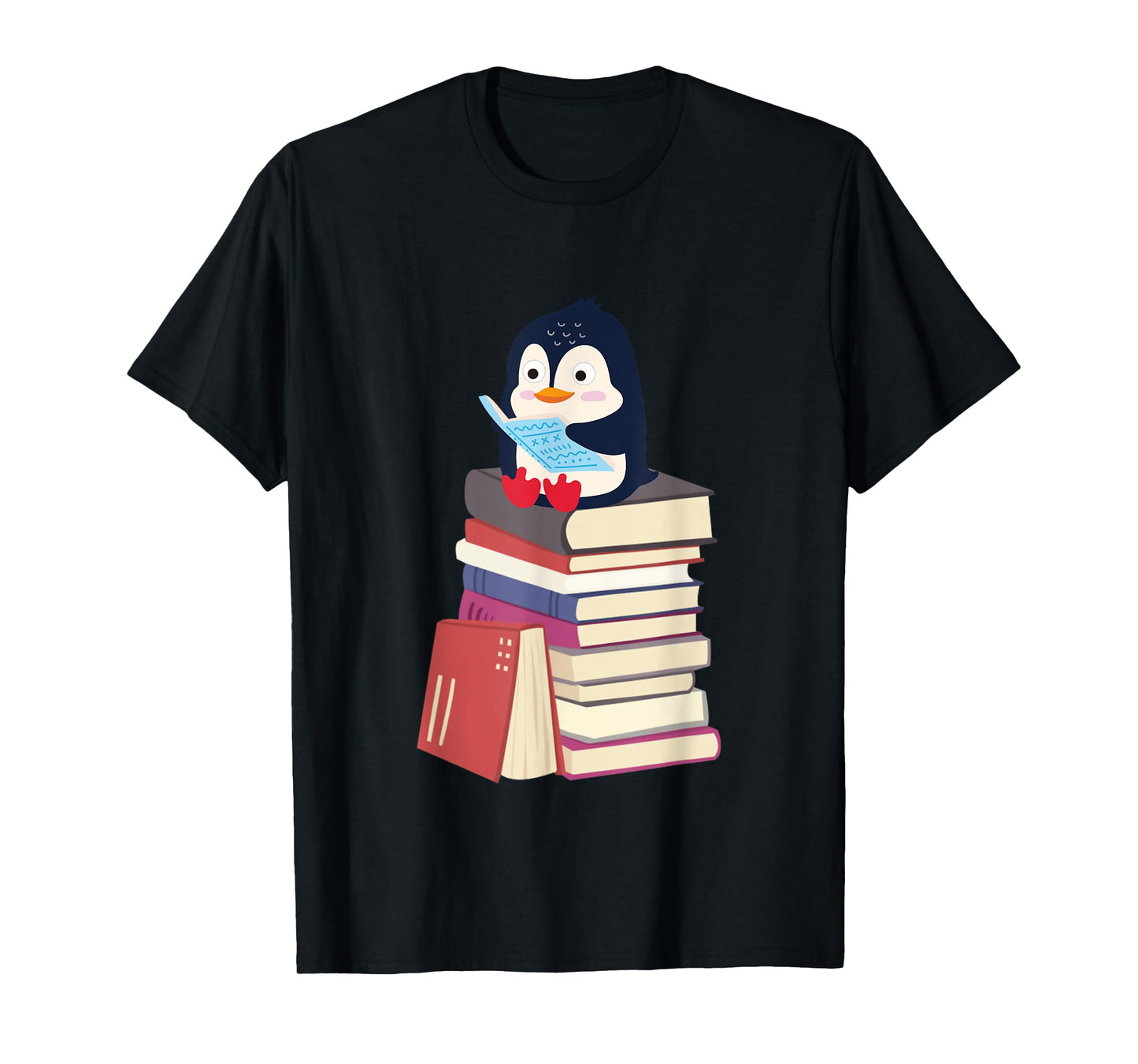 Teacher Librarian Kawaii Penguin, Book Lover Penguin T-Shirt