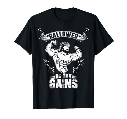 Mens Jesus Bodybuilding T Shirt - Funny Jesus Weight Lifting Tee XL Purple