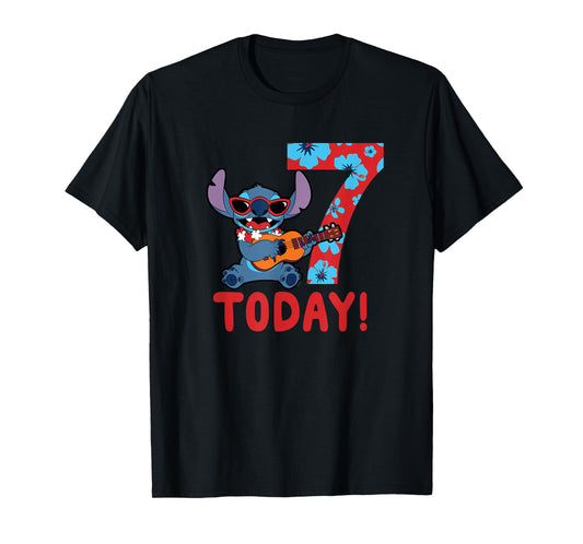 Disney Lilo & Stitch Tropical Birthday 7 Years Old Today T-Shirt