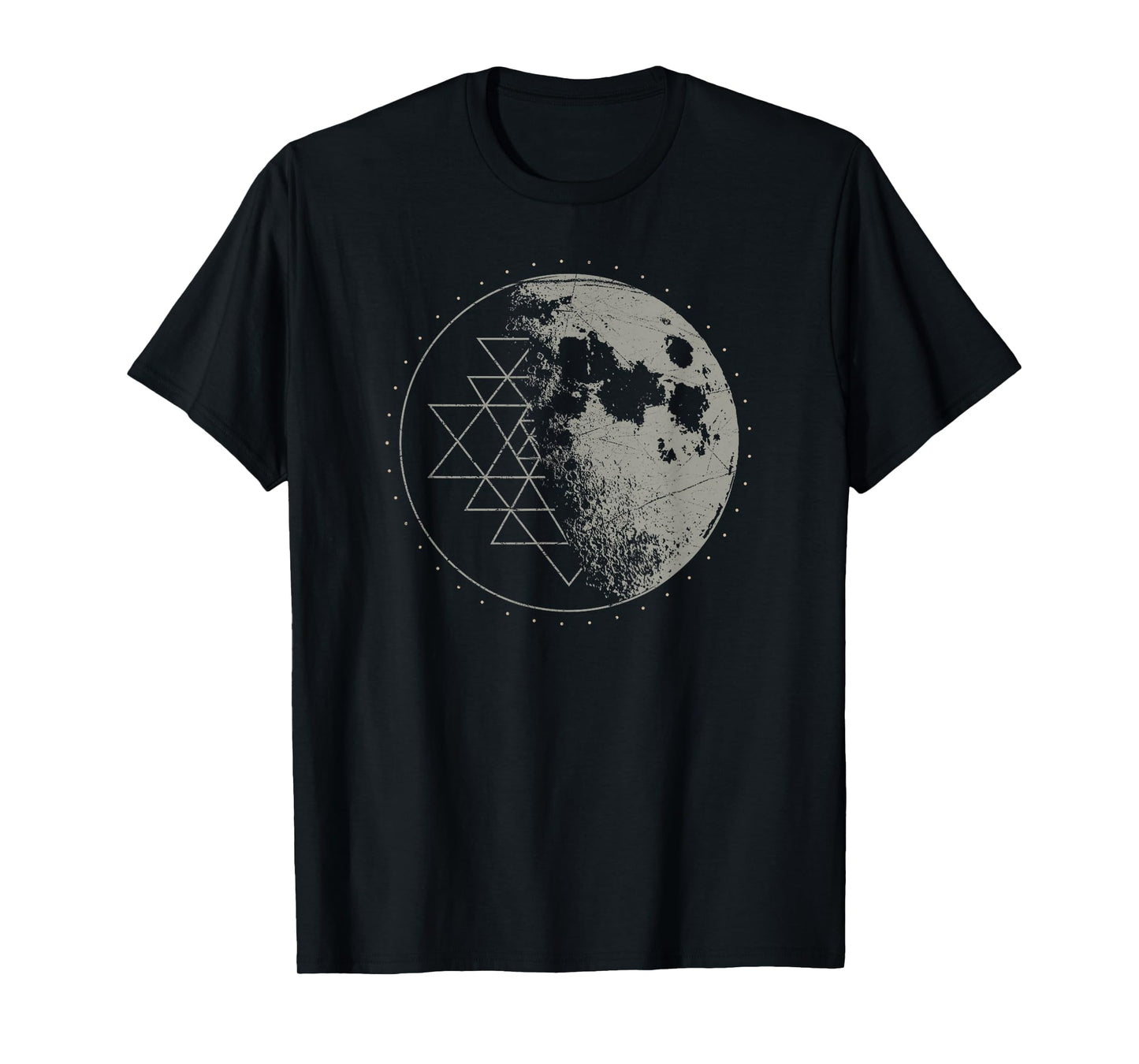 Sacred Geometry Sri Yantra Moon - Psychedelic Vintage Shirt T-Shirt