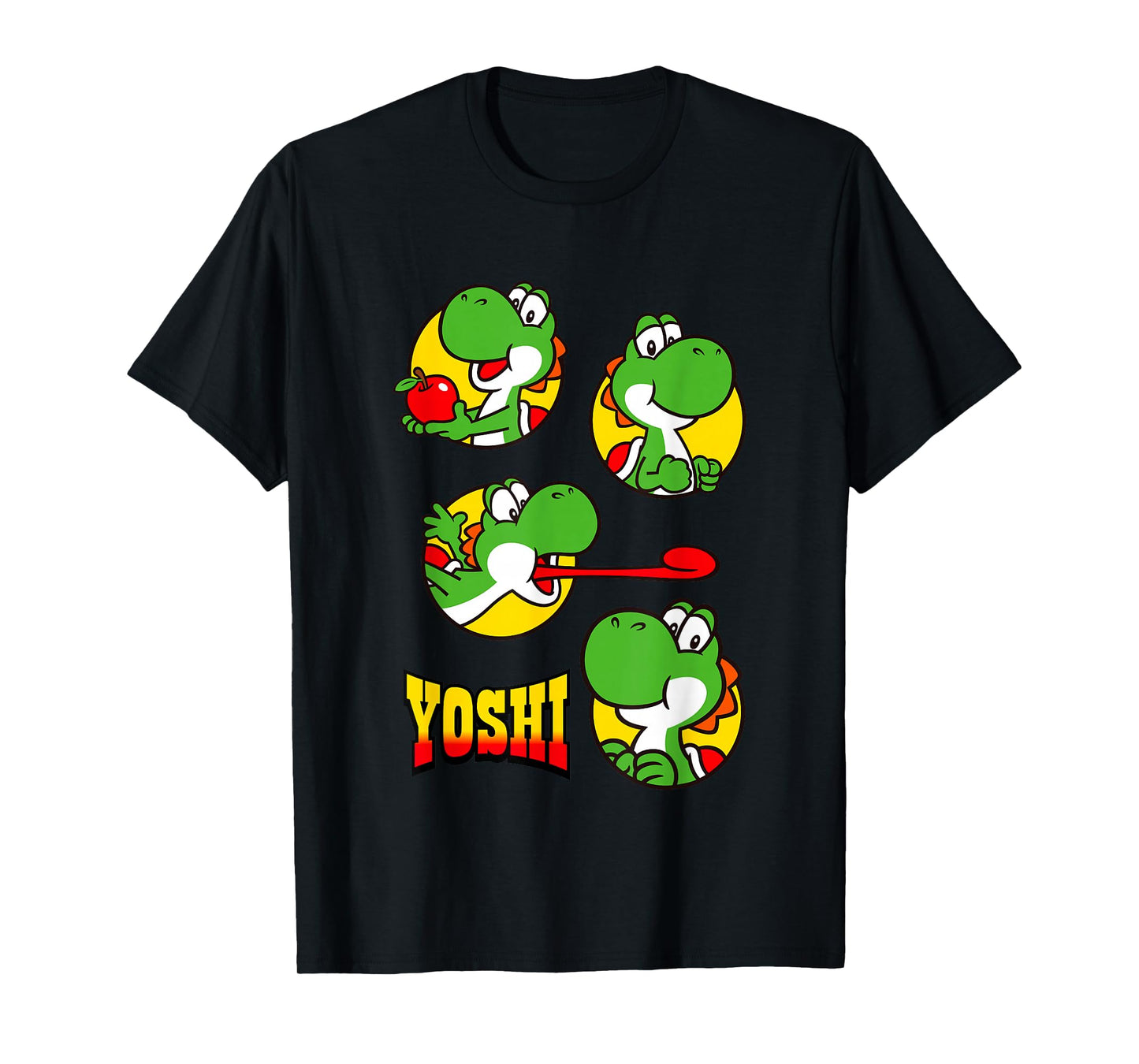 Super Mario Bros Yoshi Big Snack Bubble Portraits T-Shirt