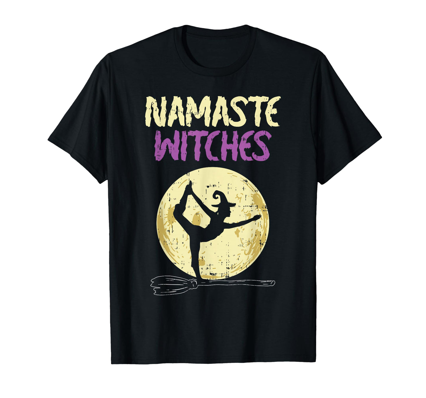 Namaste Witches T-Shirt Halloween Yoga Lover Costume Moon T-Shirt