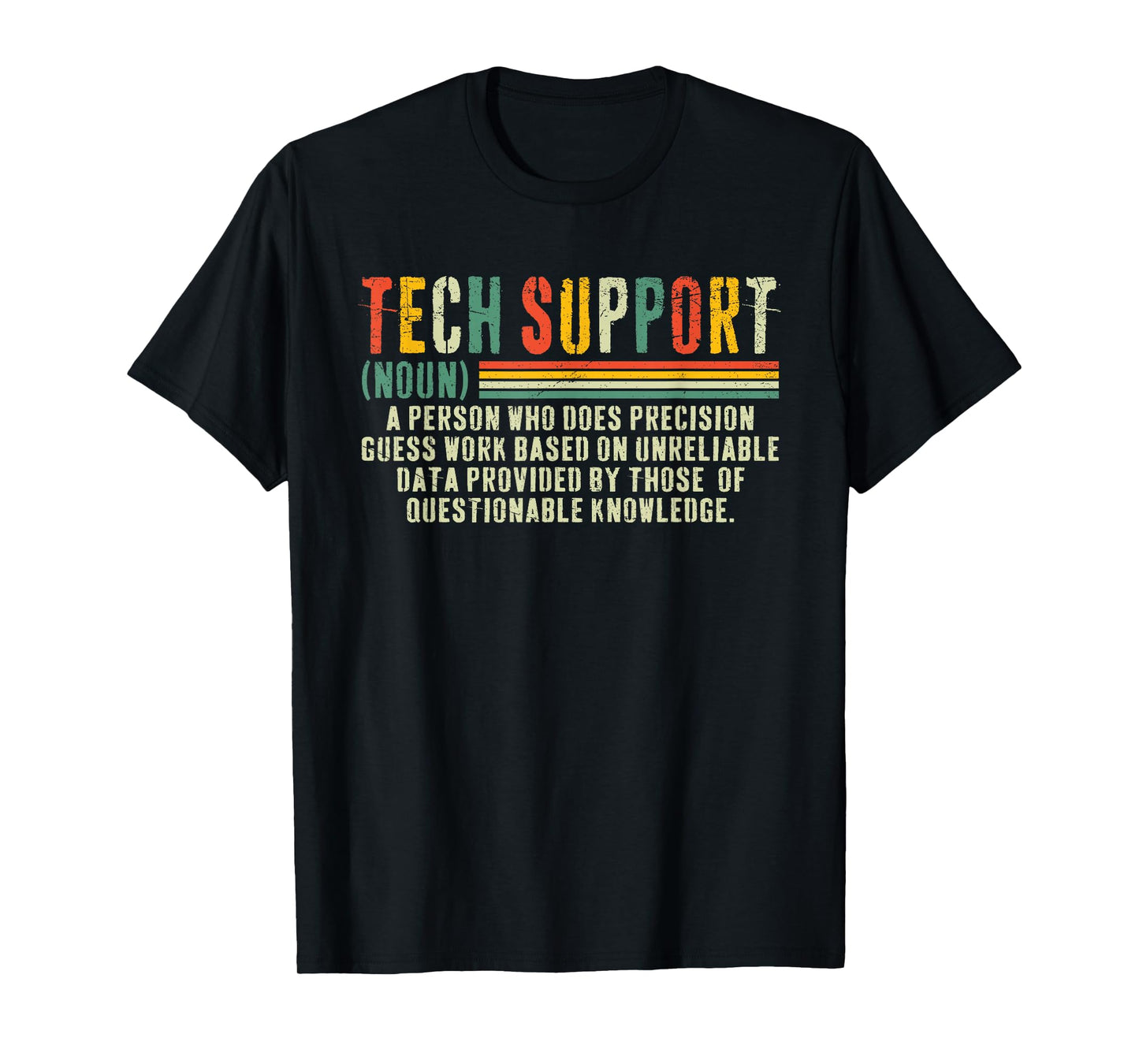 Funny Tech Support Cool Vintage Tech Support Definition T-Shirt