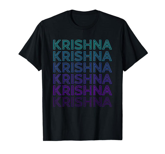 Krishna Hindu God Mythology Hinduism Retro T-Shirt