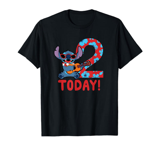 Disney Lilo & Stitch Tropical Birthday 2 Years Old Today T-Shirt