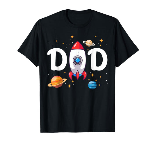 Dad of The Birthday Boy Space Astronaut 1st Birthday Family T-Shirt
