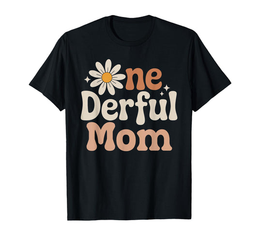 One derful Mom Wild One Daisy First Birthday Family Party T-Shirt