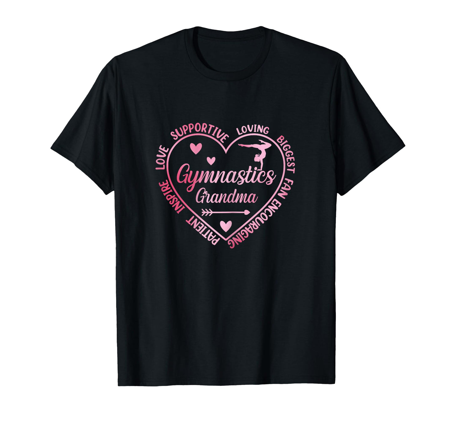 Gymnastics Grandma Heart Gymnast Grandma Matching Family T-Shirt