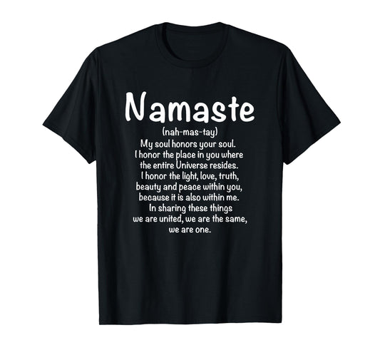Namaste Definition Yoga Meditation Buddhist Gift T-Shirt