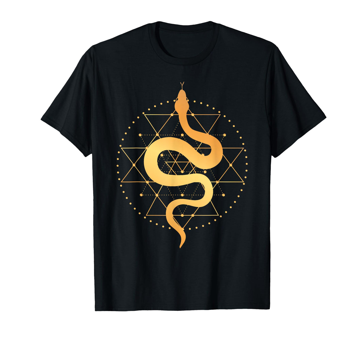 Sacred Geometry Art Magic Sacred Snake Goth Occult T-Shirt