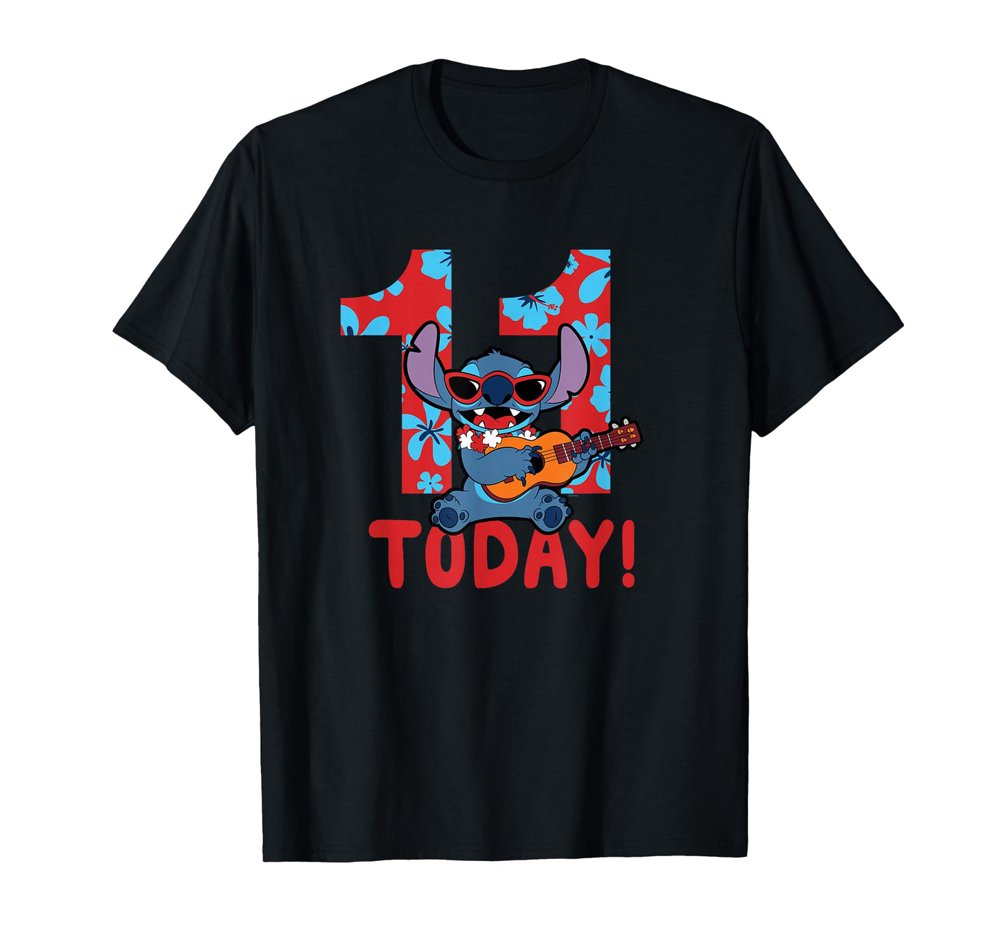 Disney Lilo & Stitch Tropical Birthday 11 Years Old Today T-Shirt