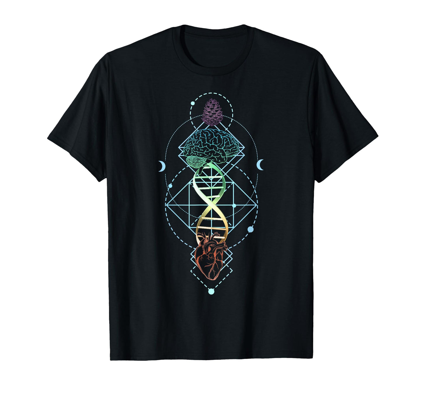 Pineal Gland Pine Cone Third Eye Mind Opening Heart T-Shirt