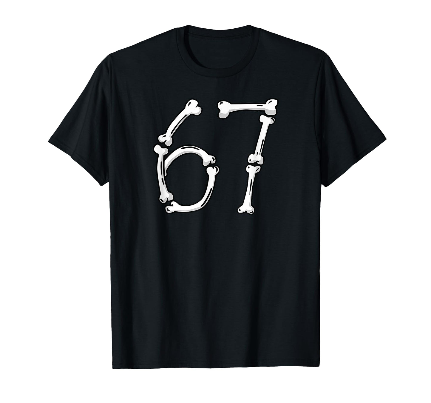Halloween Number 6 7 Bones Skeleton Costume T-Shirt