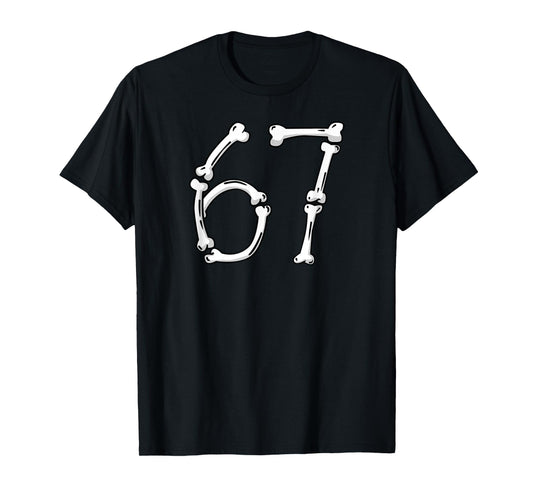 Halloween Number 6 7 Bones Skeleton Costume T-Shirt