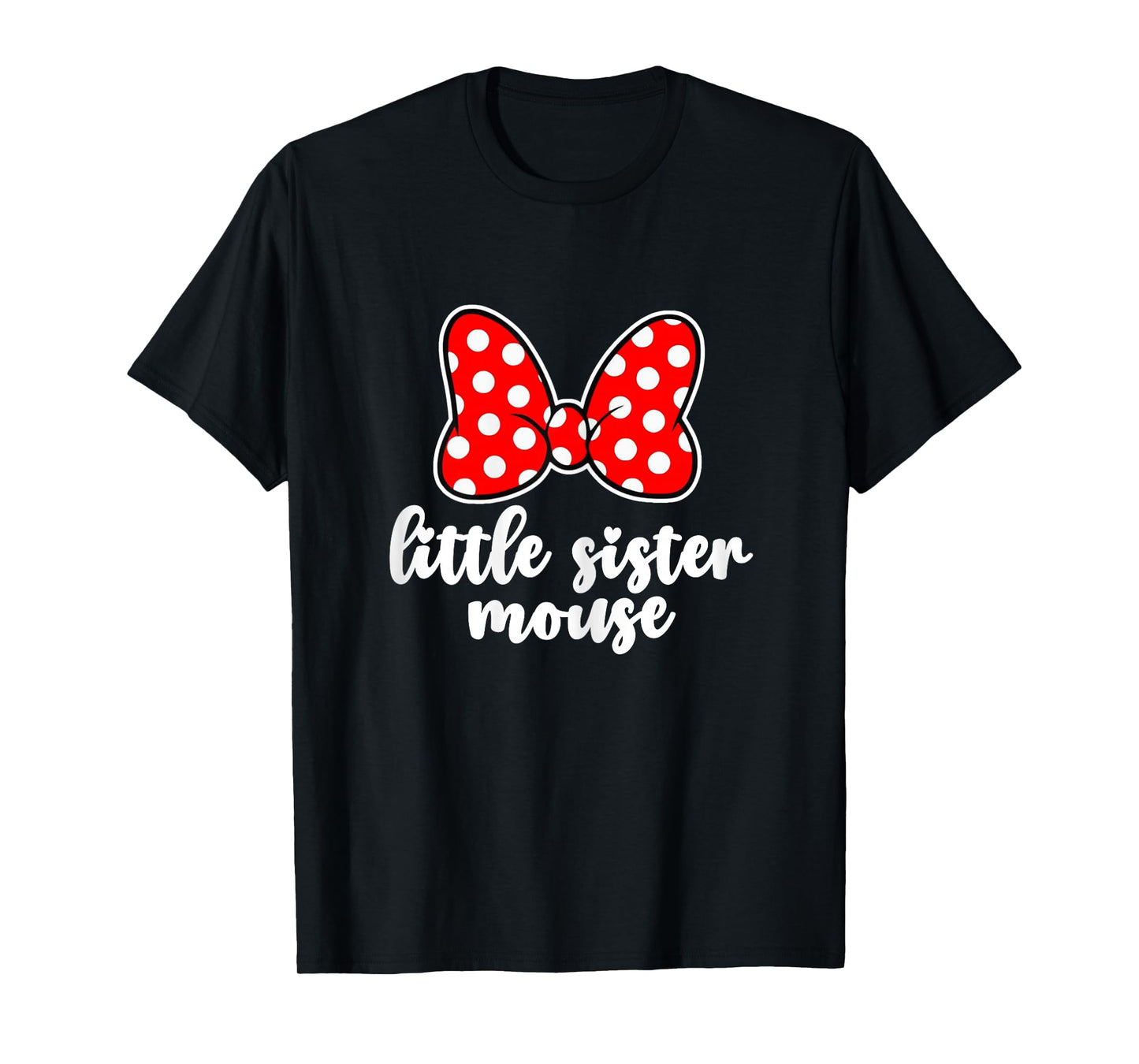 Kids Little Sister Mouse Bow Family Vacation -Youth, Toddler T-Shirt