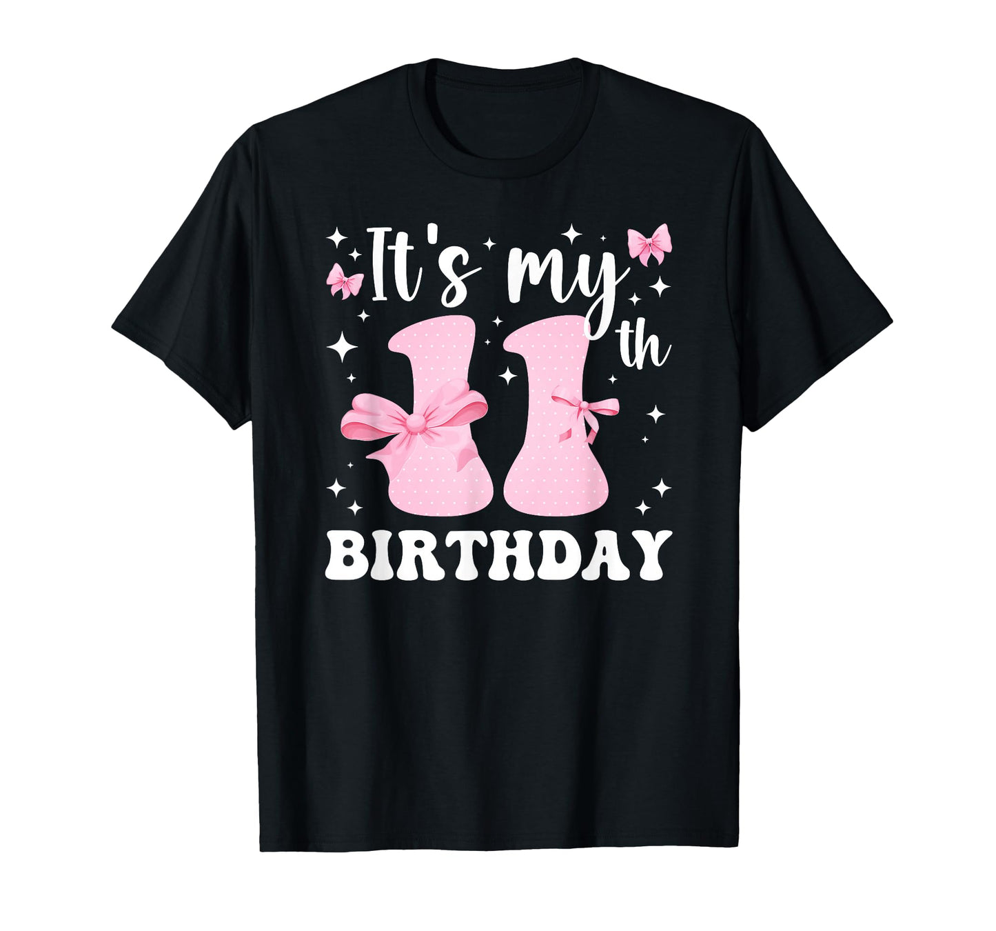 11th Coquette Themed Birthday Eleven Year Old Girl Bow T-Shirt