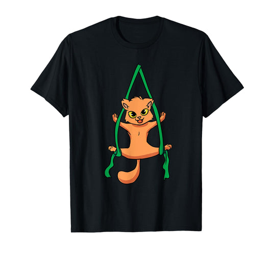 Aerial Silk Dancer Acrobat Funny Cat Aerialist Men Women Girls Kids T-Shirt