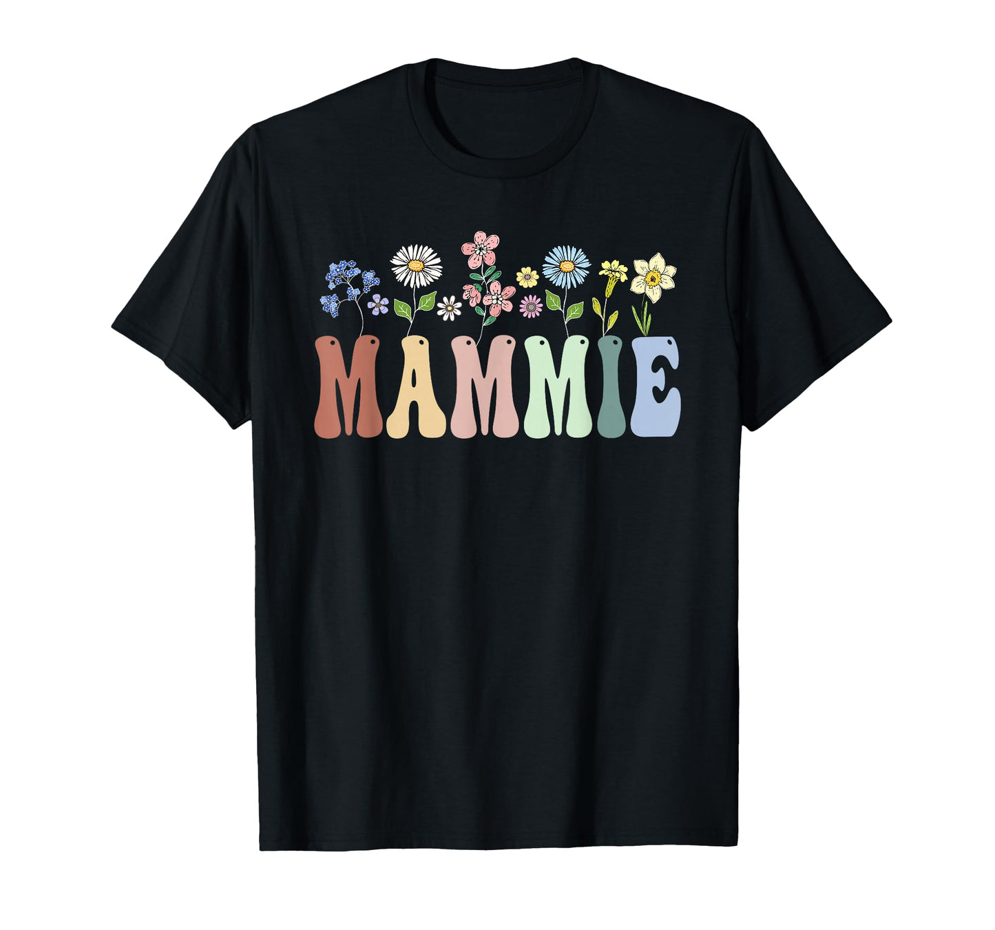 Mammie Gifts Women Wildflower Floral Design Mammie T-Shirt
