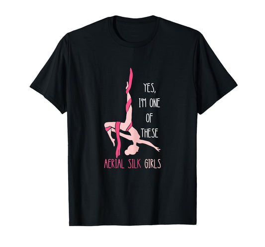 Aerial Silk Girl Hanging Aerialist Air Acrobatic Aerial T-Shirt