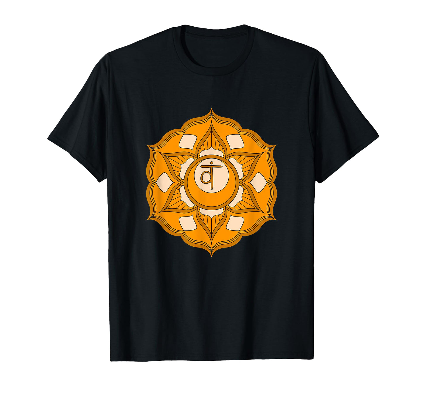 Spiritual Mandala Sacral Chakra Geometry Yoga Meditation T-Shirt