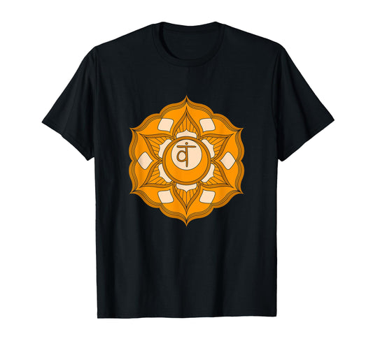 Spiritual Mandala Sacral Chakra Geometry Yoga Meditation T-Shirt