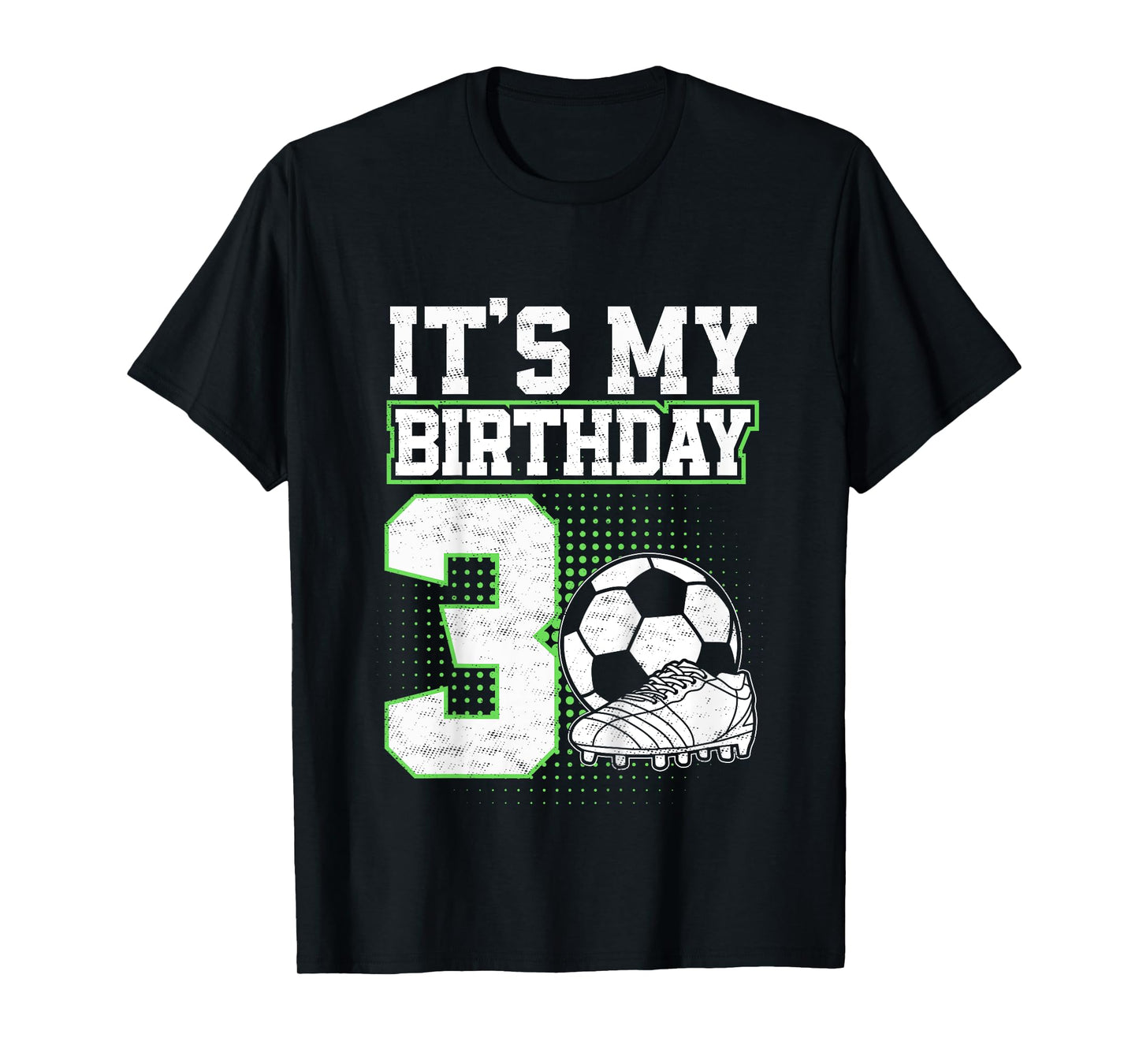 Kids 3 Year Old Soccer Boy Its My 3rd Birthday Soccer Ball T-Shirt