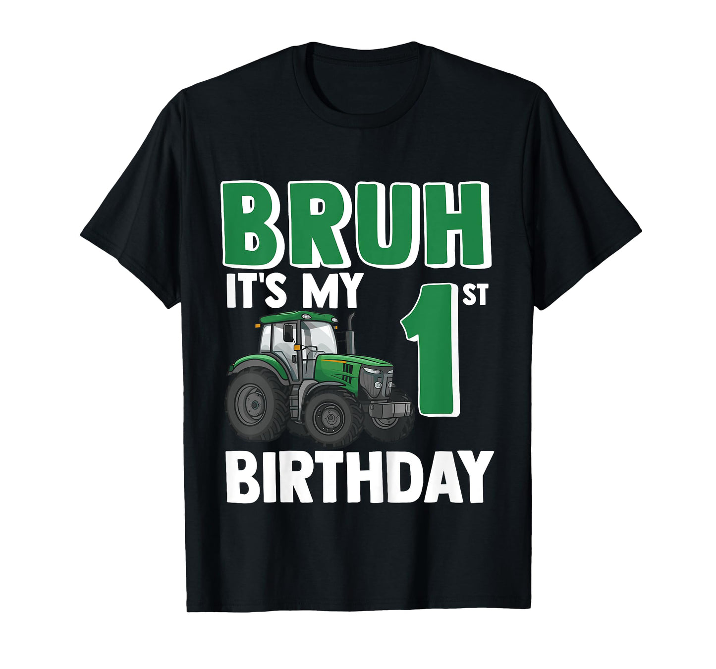Kids One 1yr 1st Tractor Birthday Boy Boys Farmer Farm 1 Year Old T-Shirt