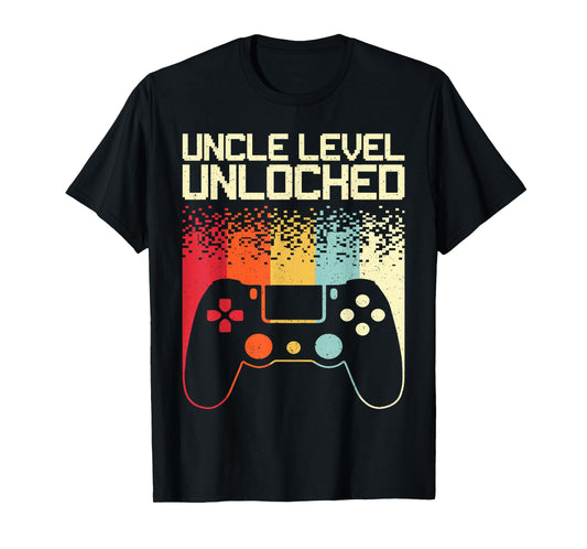 Funny Uncle Art For Men Dad Gaming Promoted Uncle Gamer T-Shirt