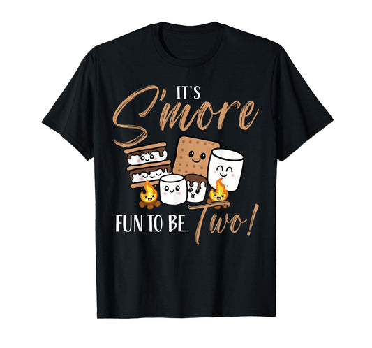 It's S'more Fun To Be Two 2nd Birthday Campfire Marshmallow T-Shirt