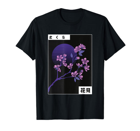 Purple Sakura Flowers Japanese Cherry Blossom T-Shirt