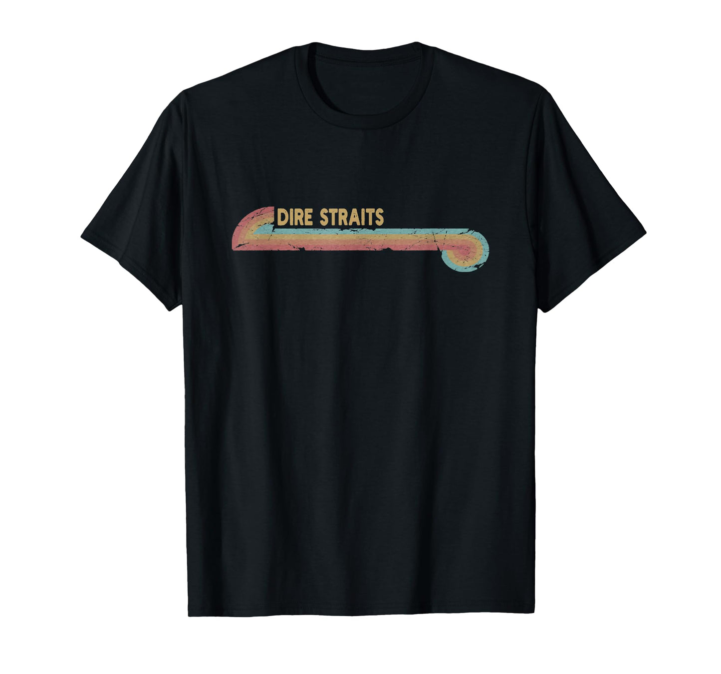 Vintage Retro Line Dire Straits Cassette Stripes Musician T-Shirt