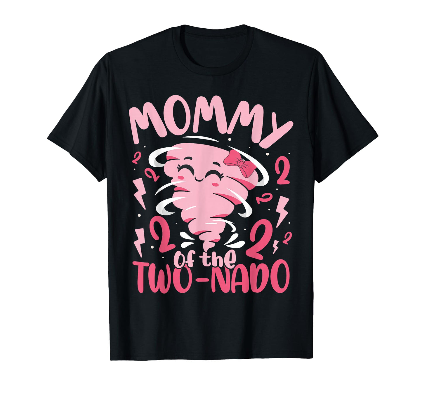 Mommy of the Two-nado Tornado Theme 2nd Birthday Party Kids T-Shirt
