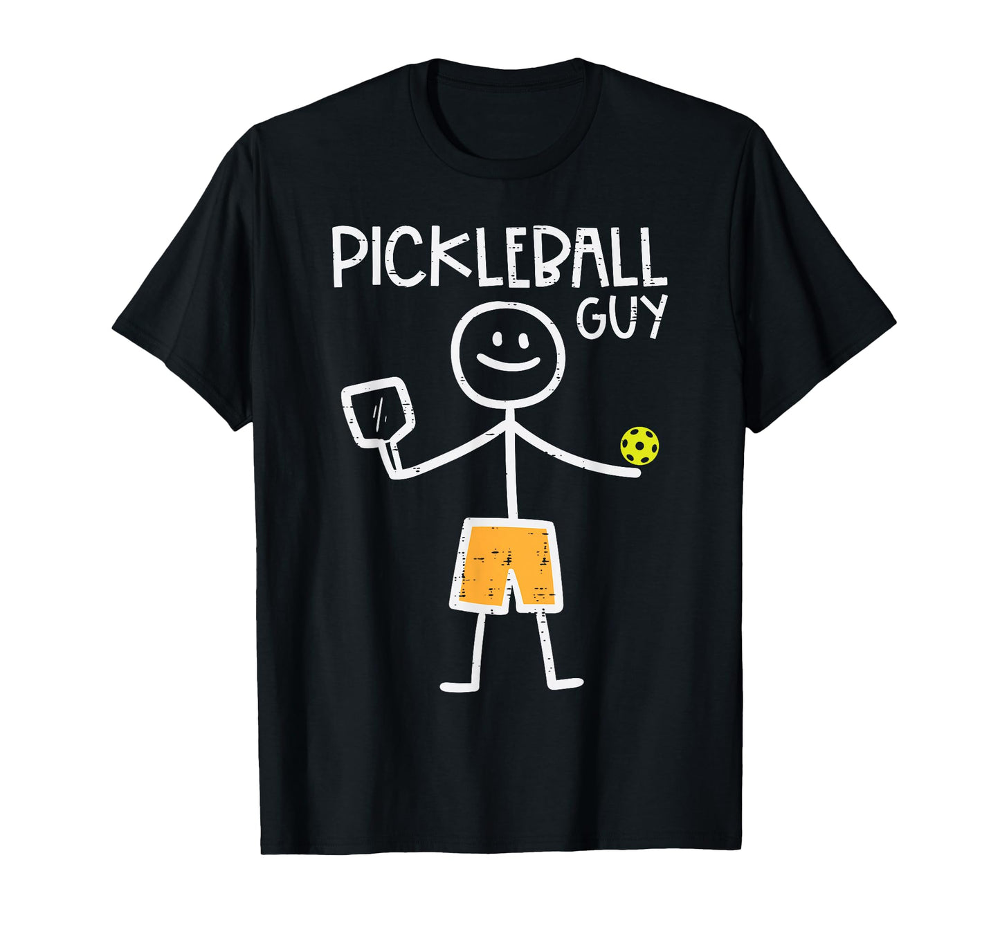 Pickleball Guy Stickman Pickle Ball Men Boys Kids Youth Teen T-Shirt