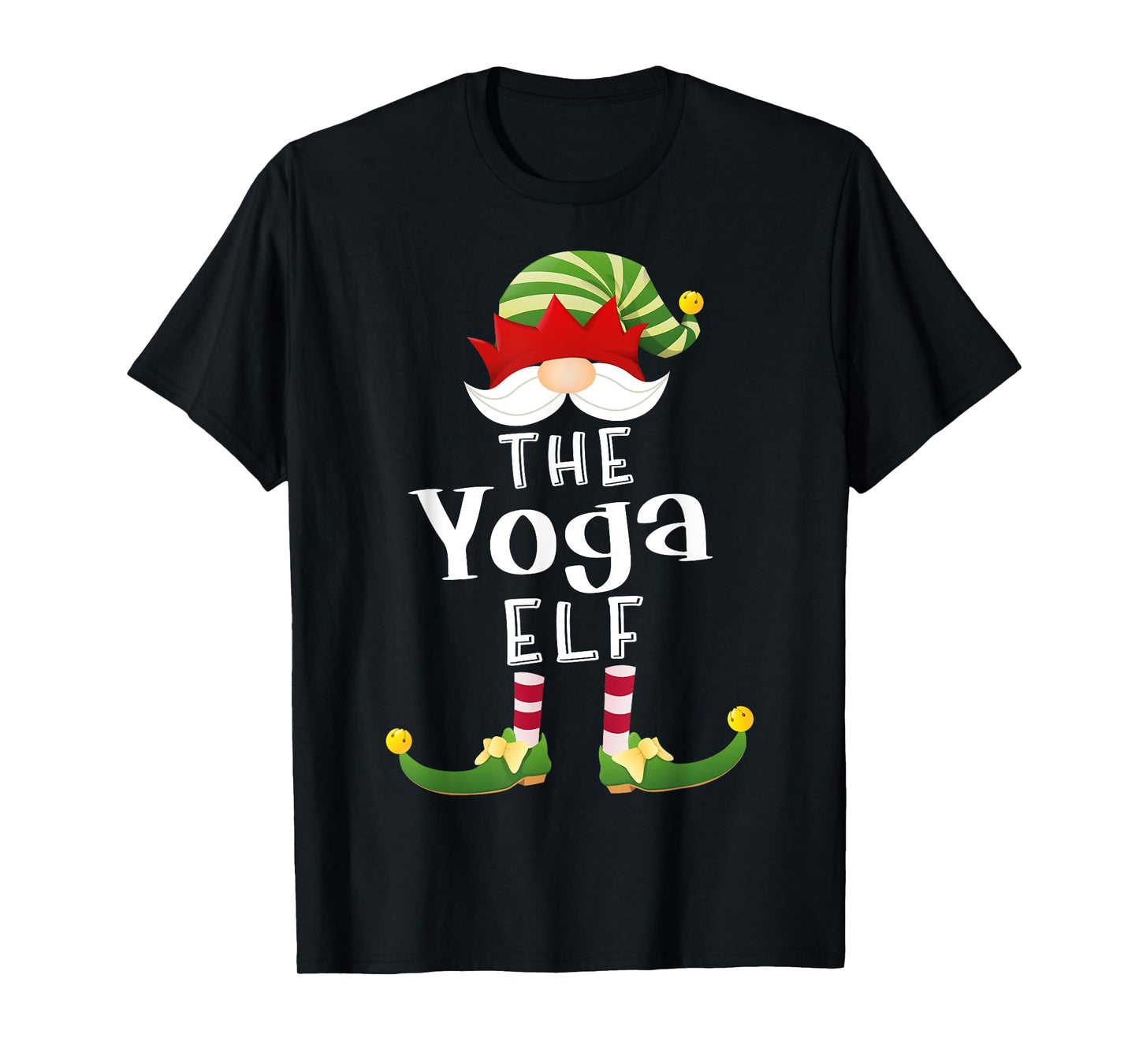 Yoga Elf Group Christmas Funny Pajama Party T-Shirt