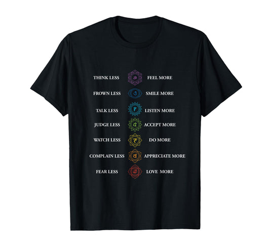 Chakra Yoga Meditation Spiritual Thinking Feel Love Zen T-Shirt