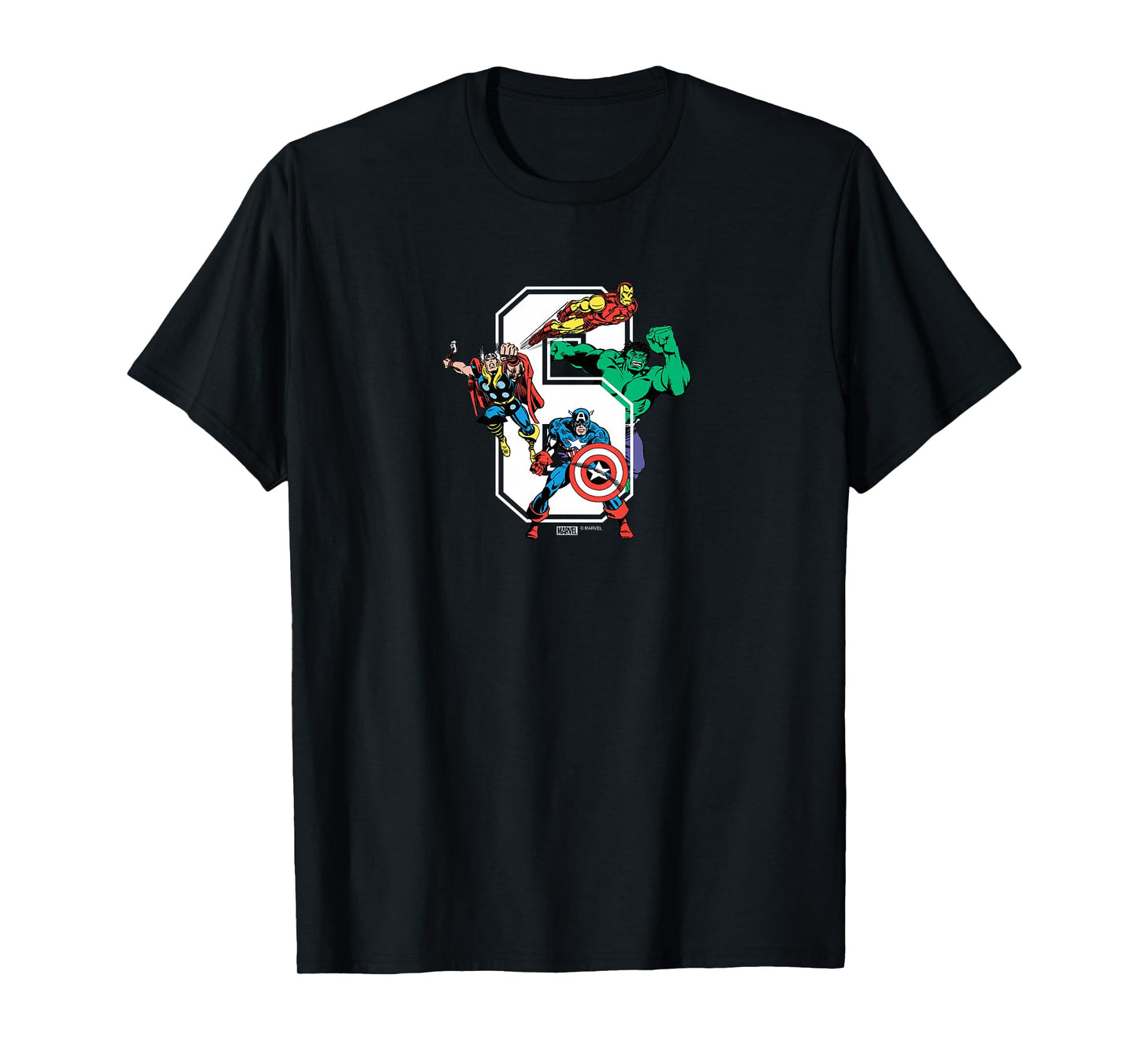Kids Marvel - Avengers 6th Birthday T-Shirt