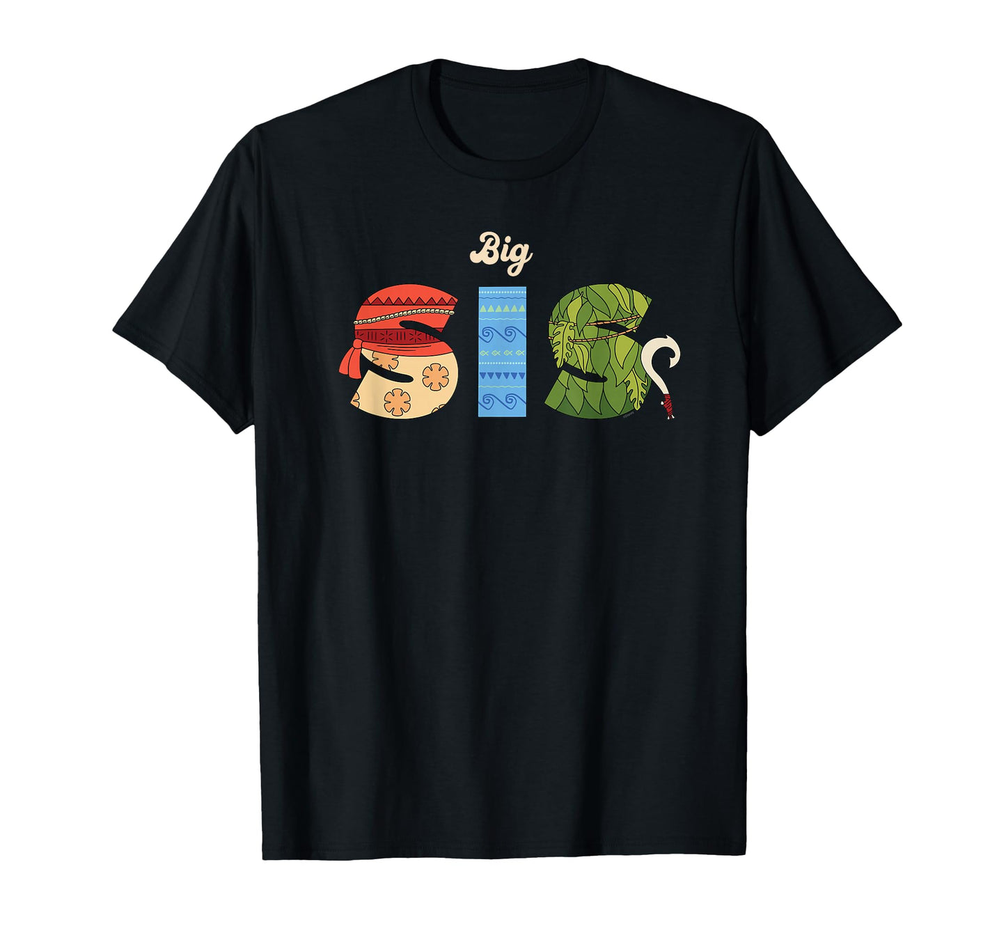 Disney Moana Letters "Big Sis" Family Trip Vacation T-Shirt