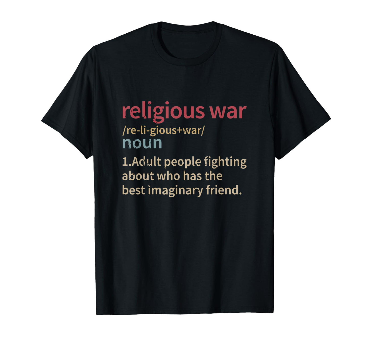 Vintage Religious War Definition Anti-religious Activist T-Shirt