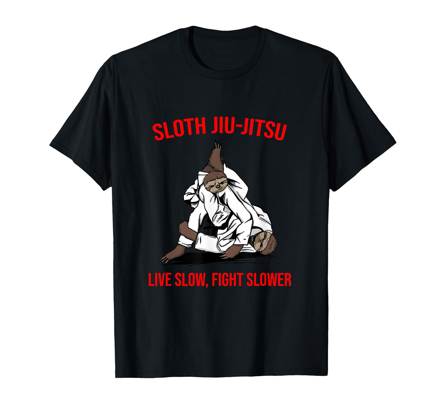 Jiu Jitsu Fighting Sloth Brazilian BJJ Training T-Shirt